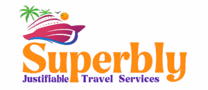 Superbly Justifiable Travel Services Logo - Seamless, Expert Travel Planning