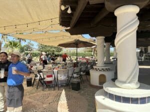 Group of travelers enjoying a shared experience during a cruise-based group trip