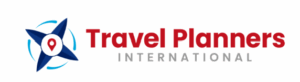 Travel Planners International logo with compass and red location pin.